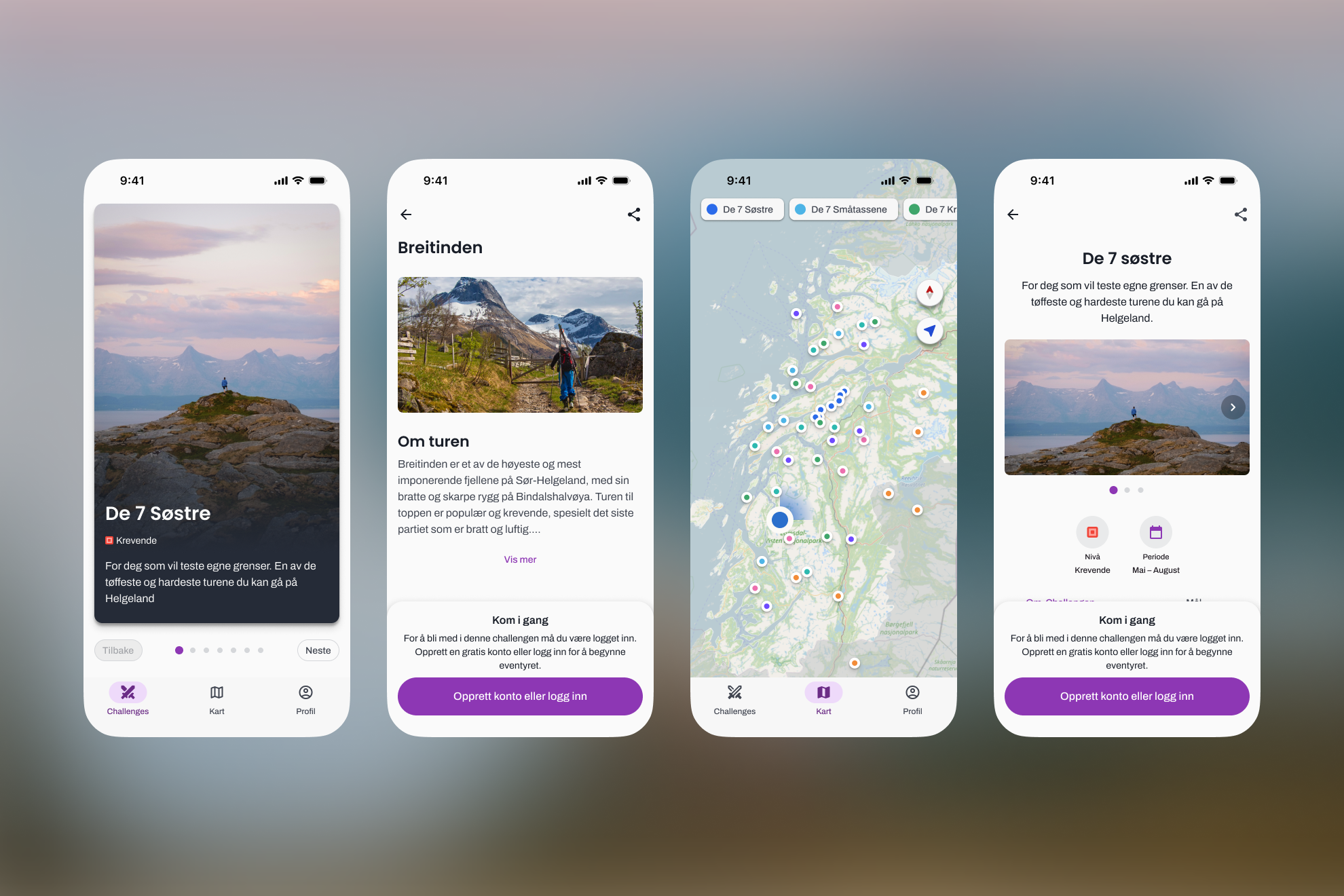 En voksen person og et barn som går på fjellet i Helgeland